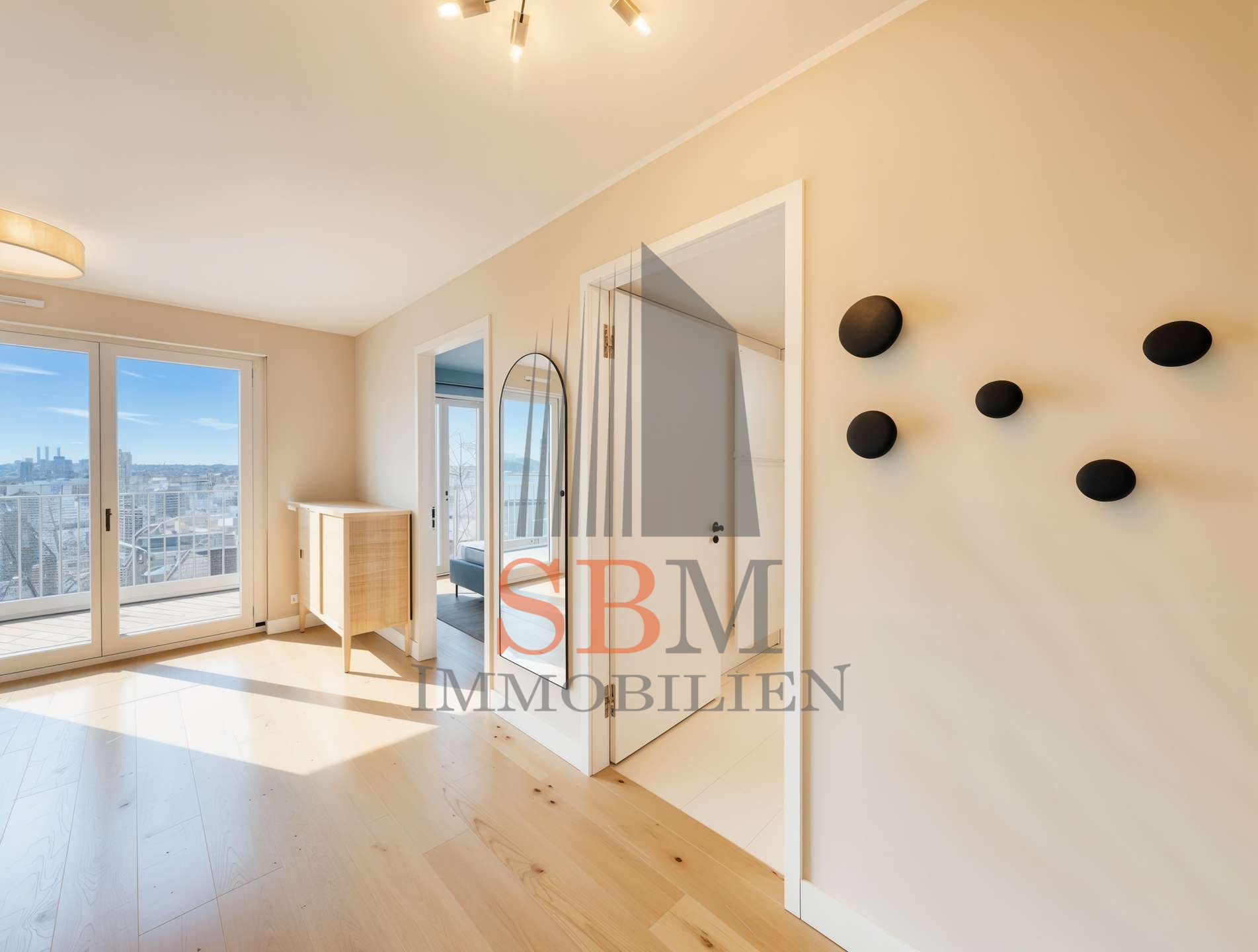 Luxuriöses Stadtpanorama: Möblierte 2-Zi. Whg. in repräsentativen Neubauensemble - Entree