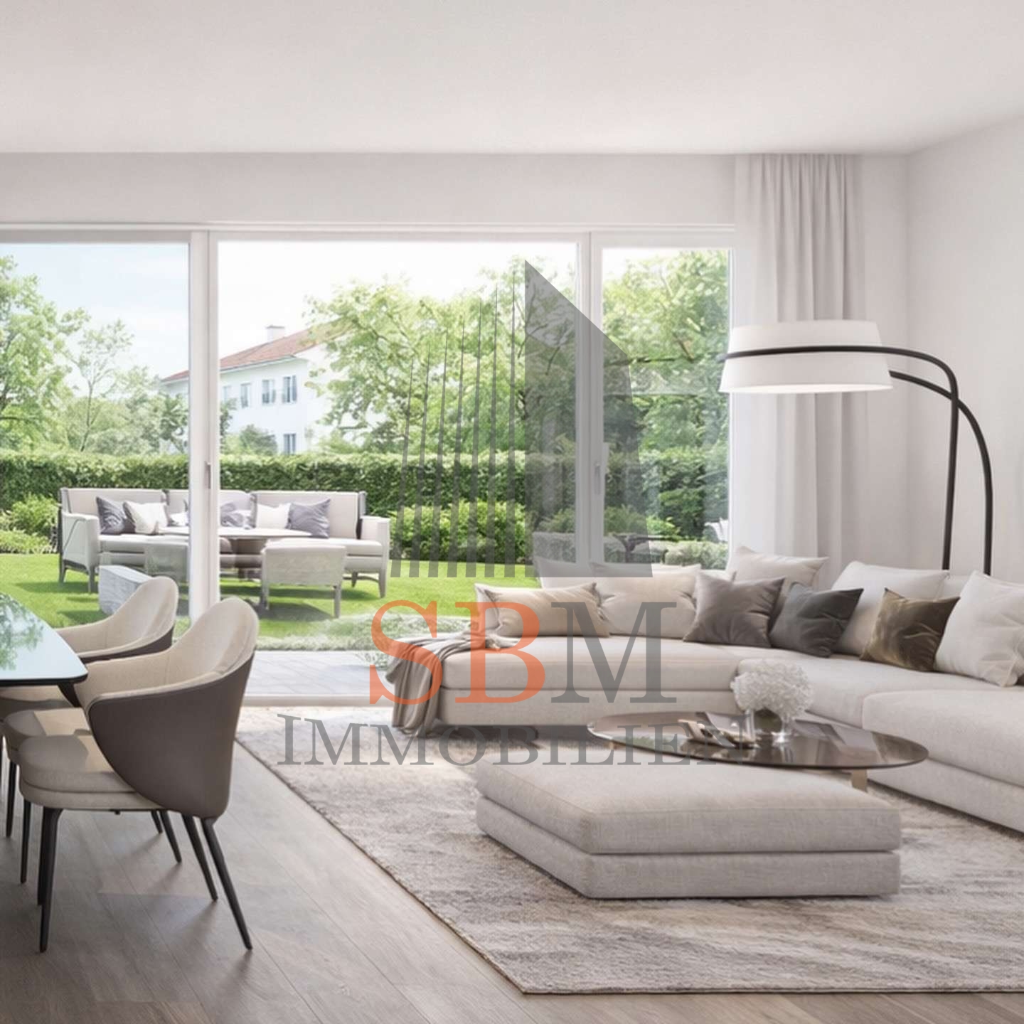 Exklusive 2-Zi.-Gartenwohnung: Wohnen im High-End-Haus von Altbogenhausen - Bild