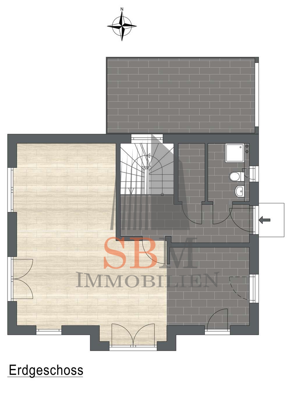 Familiendomizil im modernen Stil mit charmantem Garten und Top-Anbindung - Grundriss EG