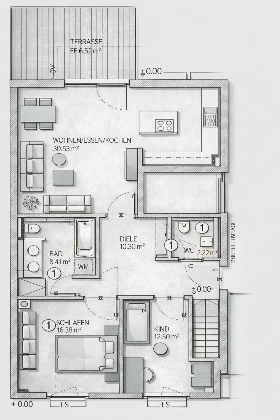 Topadresse für höchste Ansprüche : Design und Qualität in Perfektion - Grundriss EG