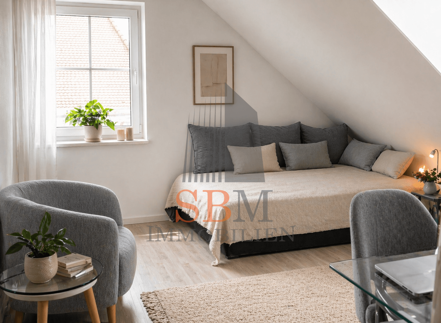 Platz für Visionen: Großzügiges Dachgeschoss mit Ausstrahlung und Potenzial - Arbeitszimmer