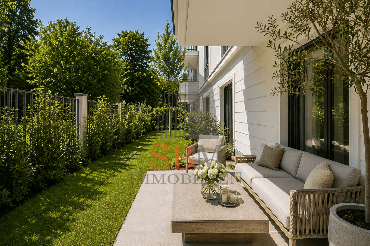 Ein Solitär! Der Zenit des Wohnens: hochkarätige 3-Zi.-Gartenwohnung in Alt-Bogenhausen - Garten